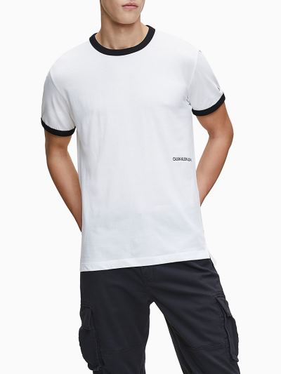 Calvin Klein Ruhák HU908937 | Calvin Klein Organic Cotton Férfi Póló Fehér / Fekete